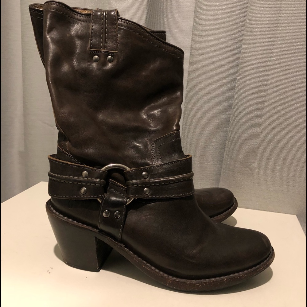 Frye Carmen Harness mid-calf boots